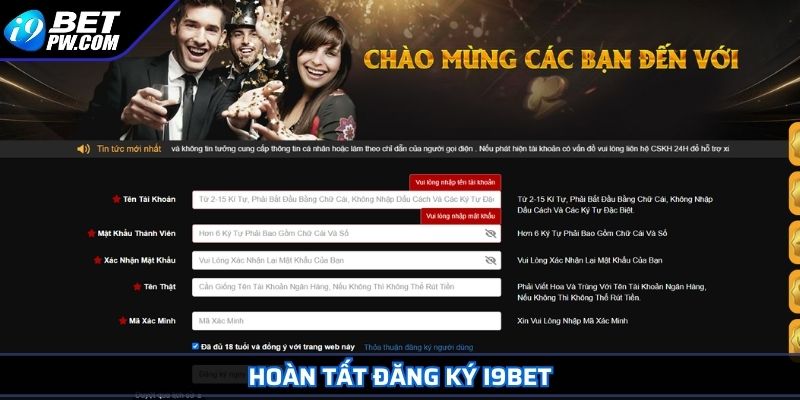 Đăng Ký i9Bet 3 Hoàn tất đăng ký i9Bet